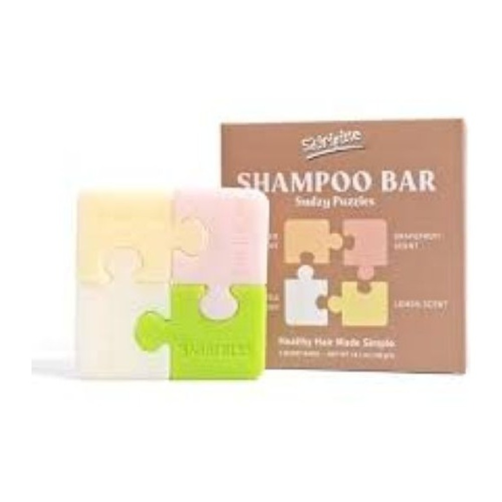 Skirifine Shampoo Bar Sudzy Puzzles 4 Scent Bars Rice Water Lemon 3.5 Oz Each